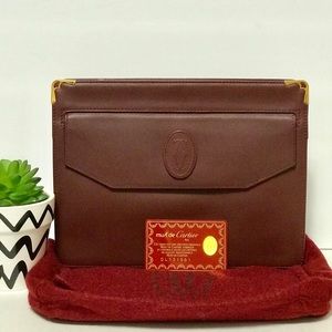 Authentic Cartier Classic Clutch Handbag